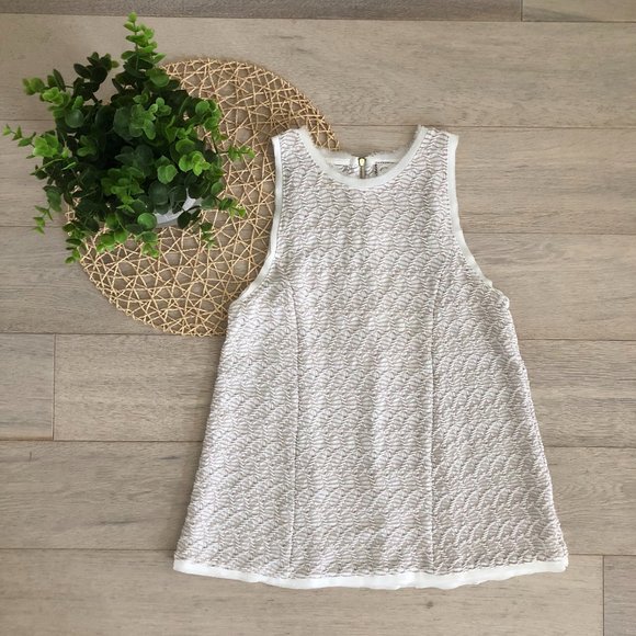 Anthropologie Textured Pattern Sleeveless Top - Picture 1 of 10